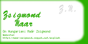 zsigmond maar business card